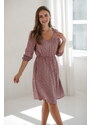 milk & love Těhotenské šaty na kojení Lovely Dress, Lilac with Dots