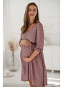 milk & love Těhotenské šaty na kojení Lovely Dress, Lilac with Dots