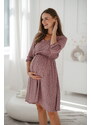 milk & love Těhotenské šaty na kojení Lovely Dress, Lilac with Dots