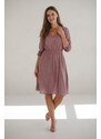 milk & love Těhotenské šaty na kojení Lovely Dress, Lilac with Dots