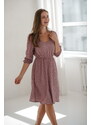 milk & love Těhotenské šaty na kojení Lovely Dress, Lilac with Dots