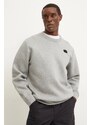 Mikina The North Face Crew Neck Sweatshirt pánská, šedá barva, melanžová, NF0A8AMAEC41