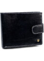 Rovicky Černá pánská kožená peněženka s protiskluzovou membránou L173