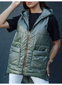 Dámská prošívaná vesta JESS zelená Dstreet TY4442