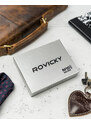 Rovicky Černá pánská kožená peněženka s protiskluzovou membránou L173