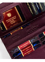 Peterson Tmavě fialová elegantní lakovaná kožená peněženka Y632