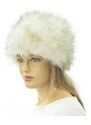 Woolnil Bílá čepice s umělou kožešinou – elegantní a hřejivá