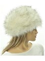Woolnil Bílá čepice s umělou kožešinou – elegantní a hřejivá