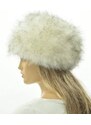 Woolnil Bílá čepice s umělou kožešinou – elegantní a hřejivá