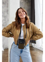 Peterson khaki-černá mini crossbody kabelka