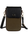 Peterson khaki-černá mini crossbody kabelka