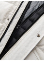 Ombre Clothing Outdoorová dlouhá pánská bunda parka - bílá V1 OM-JALJ-0201