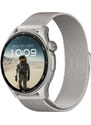 Chytré hodinky Madvell Talon 2 s GPS a bluetooth voláním stříbrné s kovovým řemínkem