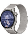 Chytré hodinky Madvell Talon 2 s GPS a bluetooth voláním stříbrné s kovovým řemínkem