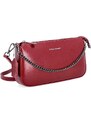 Malá kožená crossbody kabelka s řetízkem Famito NB 0110 TCV červená