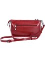 Malá kožená crossbody kabelka s řetízkem Famito NB 0110 TCV červená