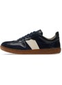 Vasky Botas × Footshop Navy - Pánské kožené tenisky / botasky modré česká výroba ze Zlína