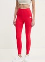 Legíny adidas W CB Color Pop dámské, červená barva, s potiskem, JD5567