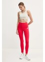 Legíny adidas W CB Color Pop dámské, červená barva, s potiskem, JD5567