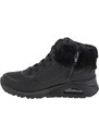 Černé dívčí kotníkové tenisky s kožíškem Skechers Uno - Fall Air Černá