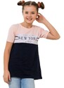 Winkiki Kids Wear Dívčí tunika New York - růžová/navy
