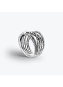 Estemia Stříbrný vrstvený prsten Cascade - Ag925