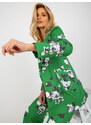 BASIC Zelené sako s květinovým potiskem -green Zelená