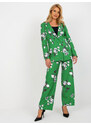 BASIC Zelené sako s květinovým potiskem -green Zelená