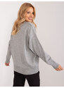 BASIC Šedý klasický svetr --grey Šedá