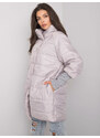 BASIC Stříbrná zimní prošívaná bunda -silver Šedá