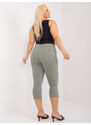 BASIC Khaki 3/4 kalhoty -green