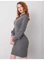 RUE PARIS Tmavě šedé dámské přiléhavé šaty -gray Šedá