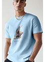 Tričko, Barva Nebesky Modrá , s Potiskem Wind Surfing Teddy
