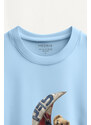 Tričko, Barva Nebesky Modrá , s Potiskem Wind Surfing Teddy