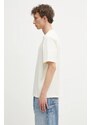 Bavlněné tričko The North Face Relaxed béžová barva, s aplikací, NF0A8C35QLI1