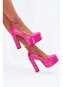 Boto Lakovane Lodičky Na Vysokém Podpatku A Platformě Růžové Nianka