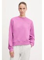 Bavlněná mikina adidas by Stella McCartney dámská, růžová barva, s aplikací, JJ0151