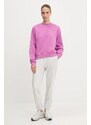 Bavlněná mikina adidas by Stella McCartney dámská, růžová barva, s aplikací, JJ0151