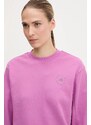 Bavlněná mikina adidas by Stella McCartney dámská, růžová barva, s aplikací, JJ0151