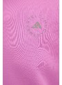Bavlněná mikina adidas by Stella McCartney dámská, růžová barva, s aplikací, JJ0151
