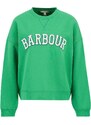 Barbour Mikina 'Silverdale' světle zelená / bílá