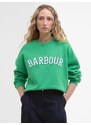 Barbour Mikina 'Silverdale' světle zelená / bílá