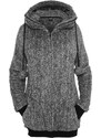 URBAN CLASSICS Ladies Melange Teddy Zip Hoody