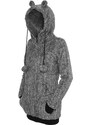 URBAN CLASSICS Ladies Melange Teddy Zip Hoody