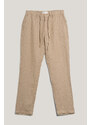 KALHOTY GANT REL LINEN PINSTRIPE DS PANTS CONCRETE BEIGE