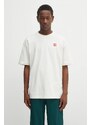 Bavlněné tričko The North Face Redbox pánské, béžová barva, NF0A8EG5QLI1
