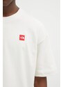Bavlněné tričko The North Face Redbox pánské, béžová barva, NF0A8EG5QLI1