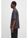 Bavlněné tričko The North Face Redbox pánské, šedá barva, s aplikací, NF0A8EG50SA1