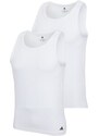 Adidas 2 pack active core cotton vests in white