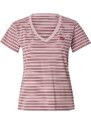 LEVI'S  Tričko 'Perfect V-Neck Tee' růžová / burgundská červeň / bílá